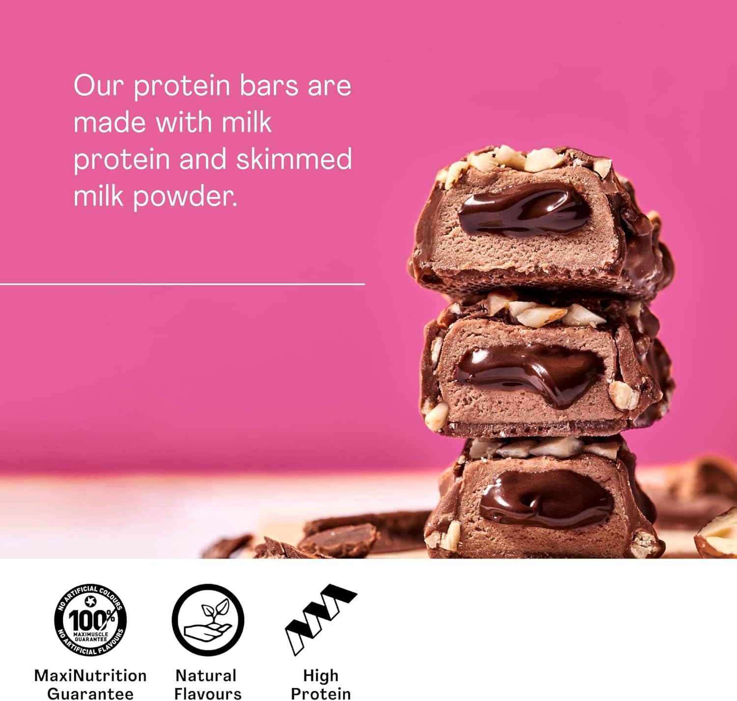 Maxinutrition Hazelnut & Nougat Protein Bar 45g With 16g Protein & No Added Sugar