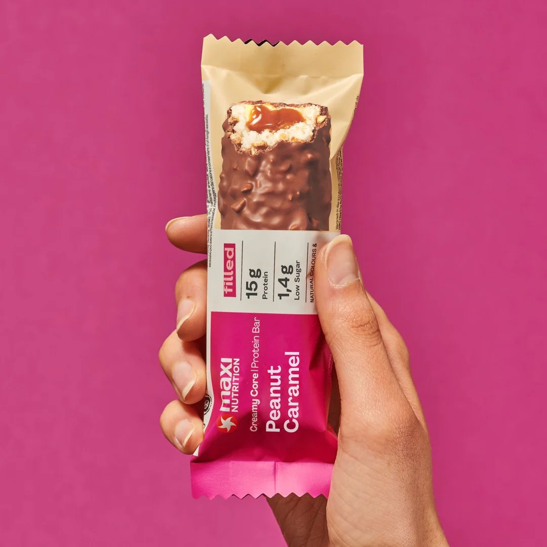 Maxinutrition Peanut Caramel Protein Bar 45g With 16g Protein & No Added Sugar