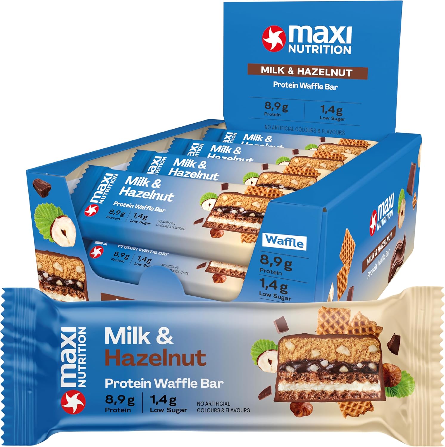 Maxinutrition Milk Hazelnut Protein Bar 40g With 10g Protein & No Added Sugar
