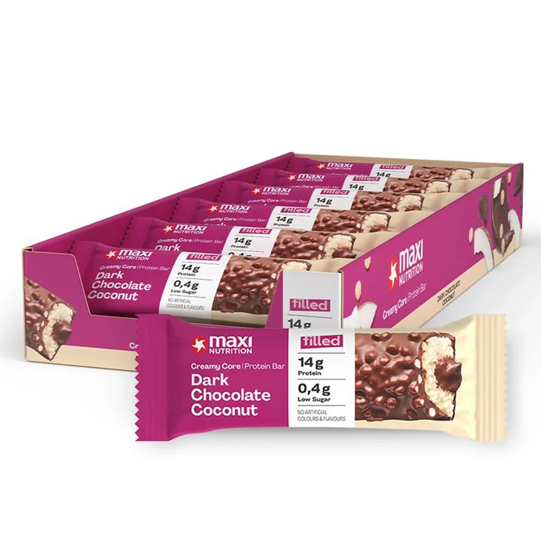 Maxinutrition Dark Chocolate Coconut Protein Bar 45g With 16g Protein & No Added Sugar