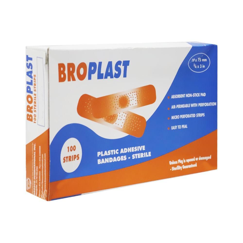 Bromed Broplast Adhesive Strips 100's