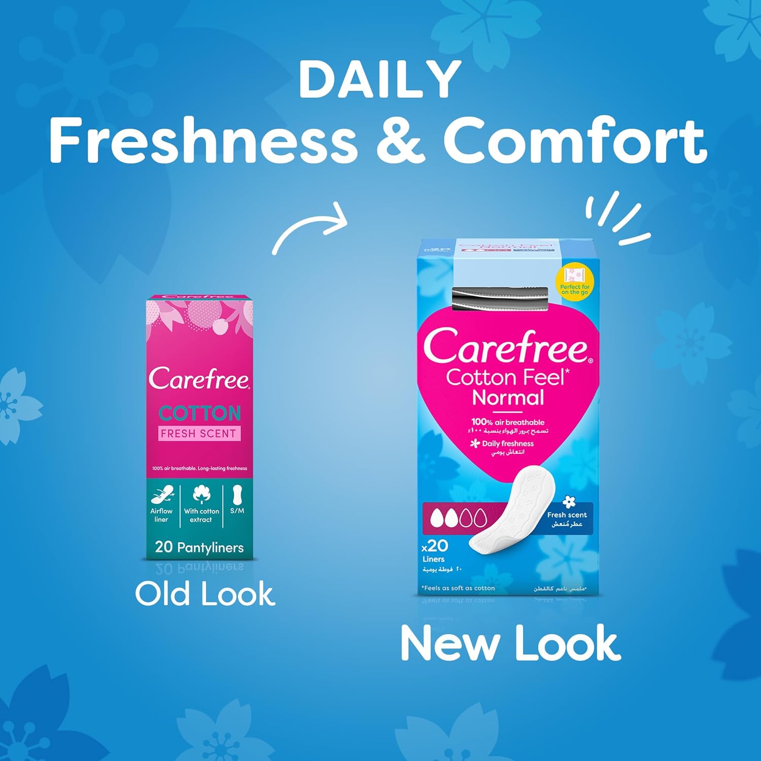 Carefree Original Fresh Single-wrapped Panty Liners 20-pack