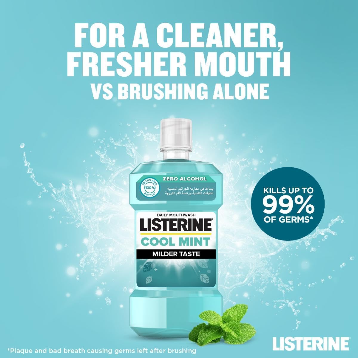 Listerine Cool Mint Mild Mouthwash 250 Ml (u180148)