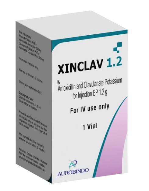 Xinclav 1.2g Iv Injection – Amoxicillin 1000mg + Clavulanic Acid 200mg Antibiotic