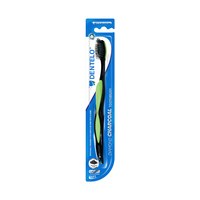 Dentelo Diamond Charcoal Toothbrush Green (08540)