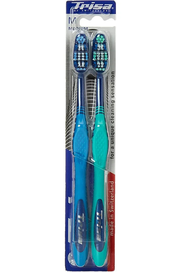 Trisa Swiss Made Flexible Head Toothbrush Medium Buy 1 Get 1 Free Bundle Offer