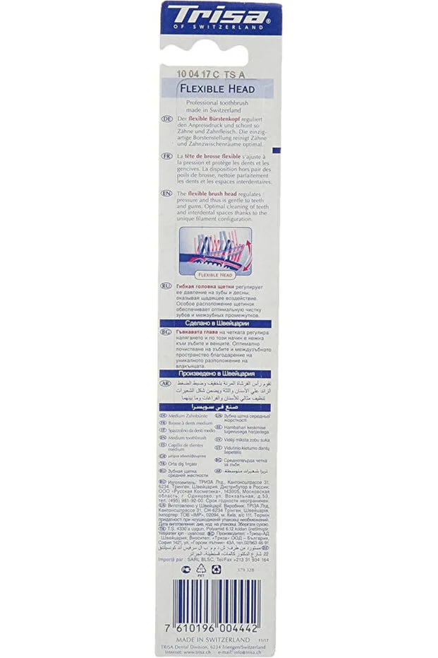 Trisa Swiss Made Flexible Head Toothbrush Medium Buy 1 Get 1 Free Bundle Offer