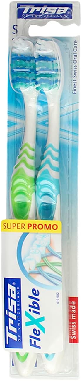 Trisa Swiss Made Flexible Toothbrush Soft Buy 1 Get 1 Free Bundle Offer