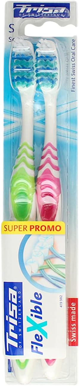 Trisa Swiss Made Flexible Toothbrush Soft Buy 1 Get 1 Free Bundle Offer