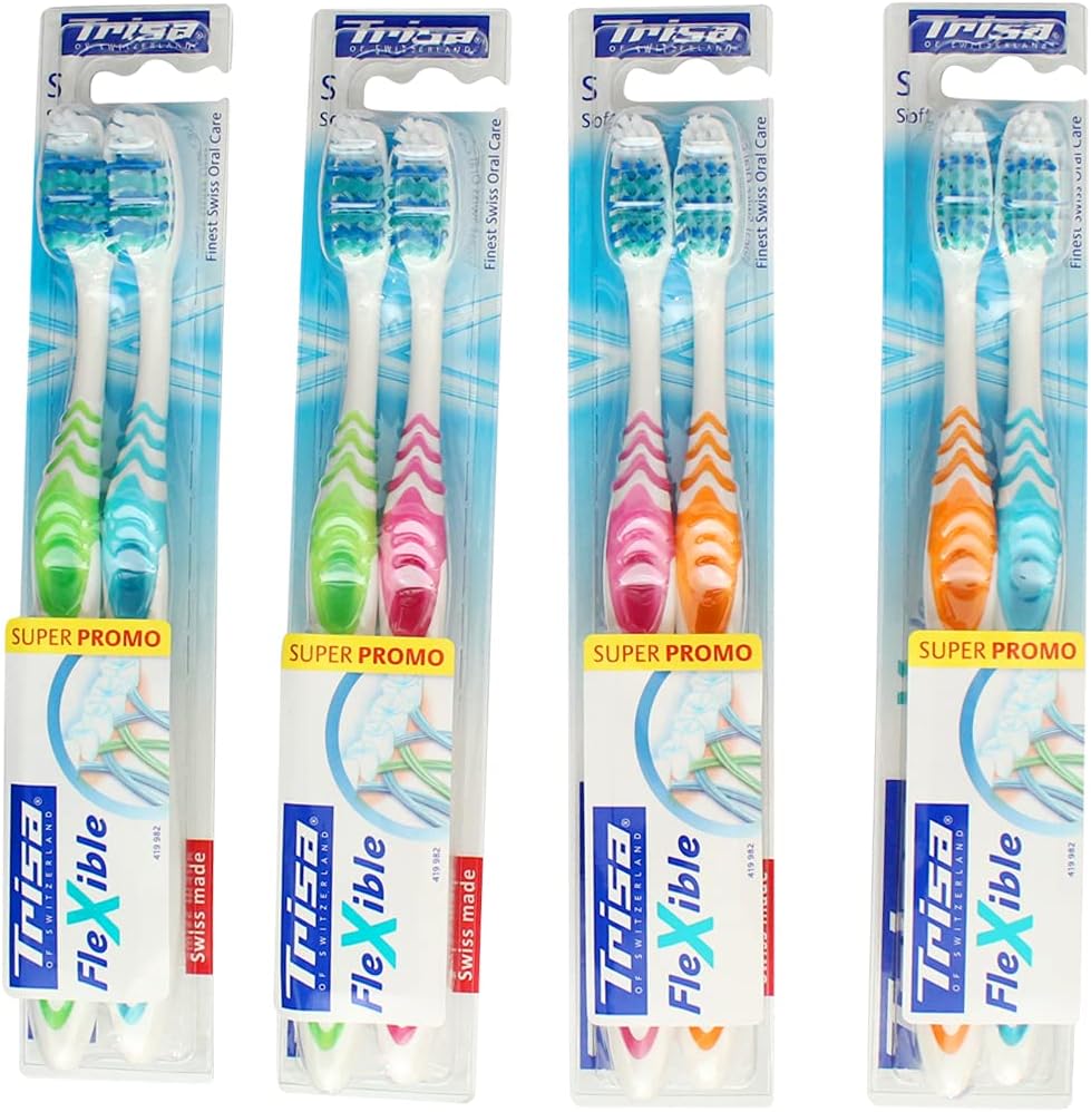 Trisa Swiss Made Flexible Toothbrush Soft Buy 1 Get 1 Free Bundle Offer