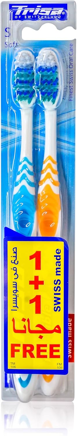 Trisa Swiss Made Pearl Toothbrush Soft Buy 1 Get 1 Free Bundle Offer