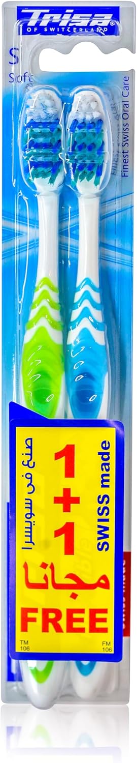 Trisa Swiss Made Pearl Toothbrush Soft Buy 1 Get 1 Free Bundle Offer
