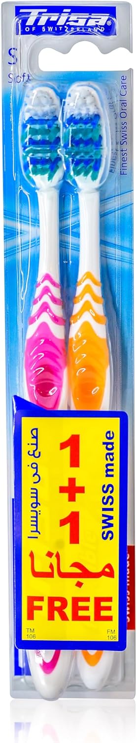 Trisa Swiss Made Pearl Toothbrush Soft Buy 1 Get 1 Free Bundle Offer