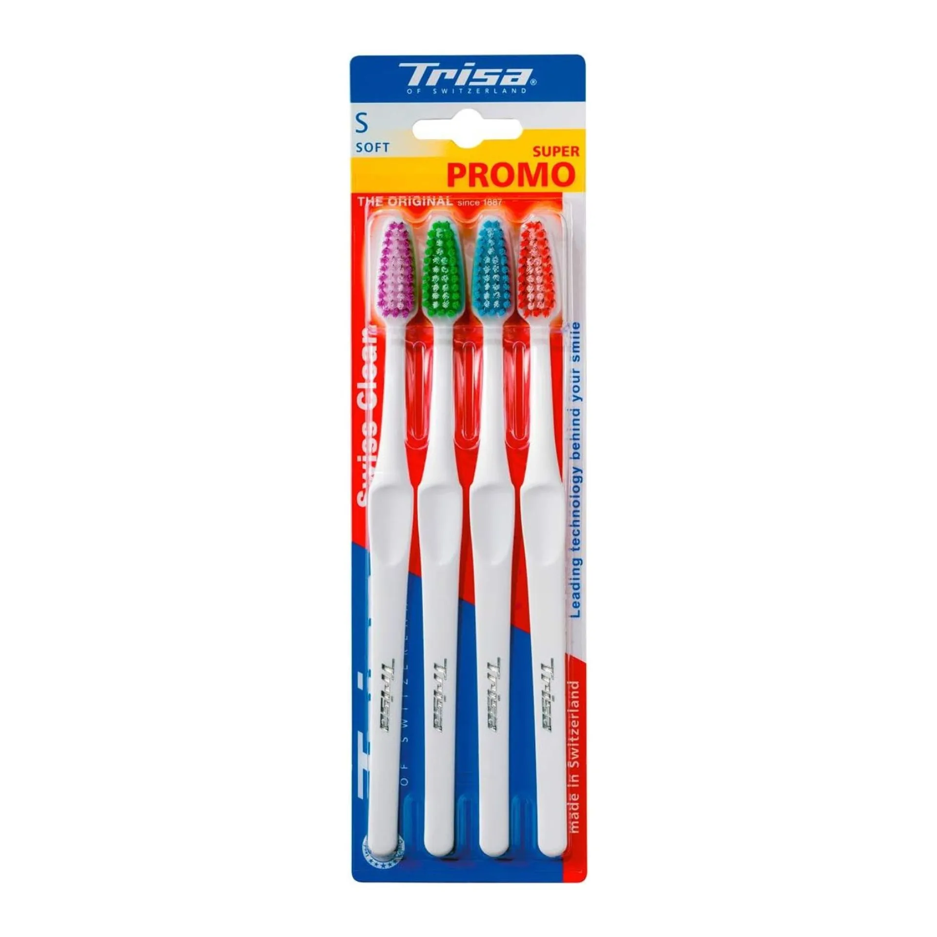 Trisa Swiss Made Swiss Clean Toothbrush Soft Buy 2 Get 2 Free Bundle Offer
