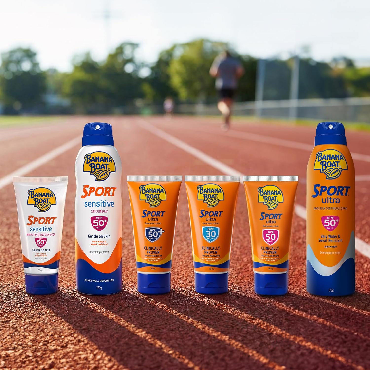 Banana Boat Simply Protect Sport Sunscreen Spray SPF50+ 170g | Broad Spectrum UVA & UVB Water Resistant Sunscreen