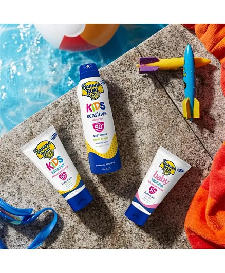 Banana Boat Kids Sensitive Sunscreen Spray SPF50+ PA++++ 170g Tear-Free Broad Spectrum UVA/UVB Protection