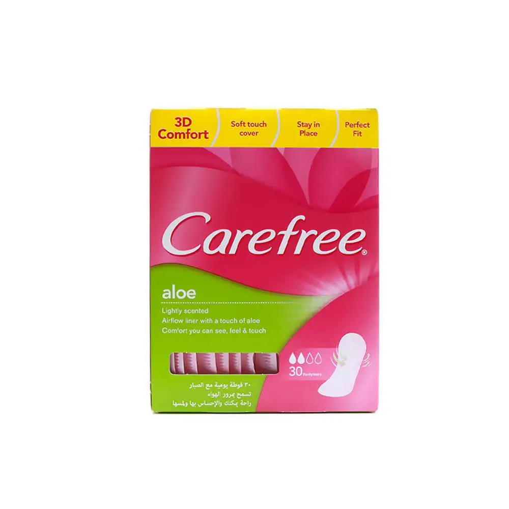 Carefree Aloe Vera Panty Liners - 30 Count