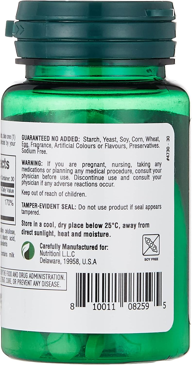 Nutritional Folic Acid Tablets 30's (08259) (dose To Verify: Master Shows 400 Mg)