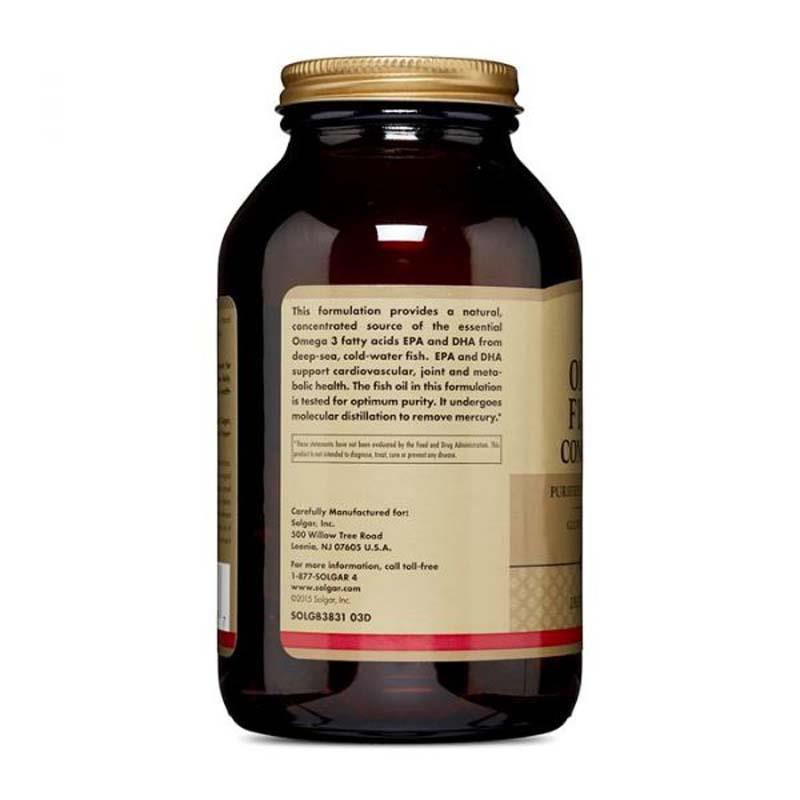 Solgar Omega-3 Fish Oil Concentrate 120 Softgels For Heart, Brain & Joint Health