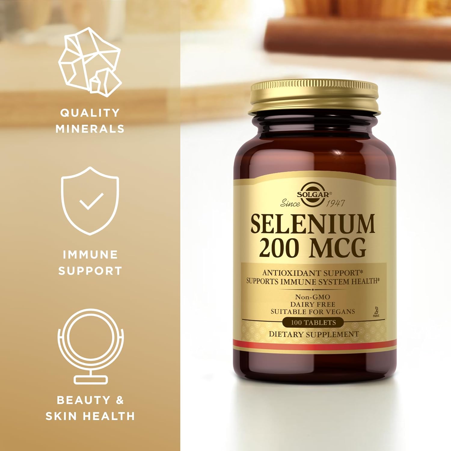 Solgar Selenium 200mcg Tablets - 100 Count