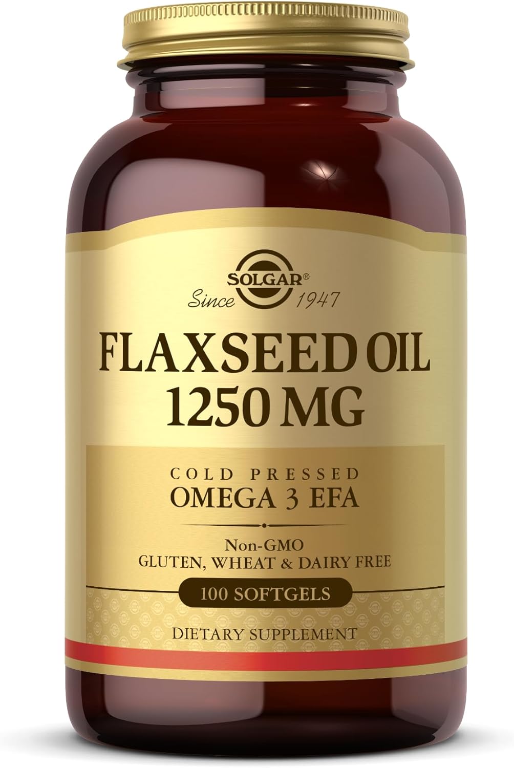 Solgar Flaxseed Oil Softgels 1250mg - 100 Count