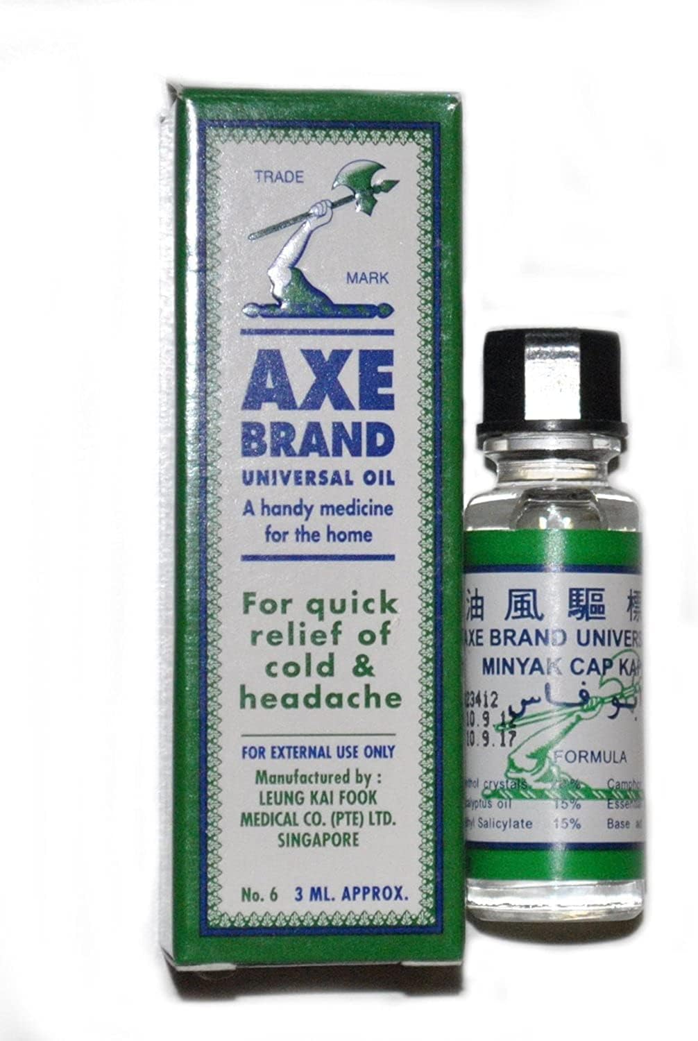 Axe Brand Universal Oil 3ml – Soothing Relief For Headache, Muscle Aches & Insect Bites