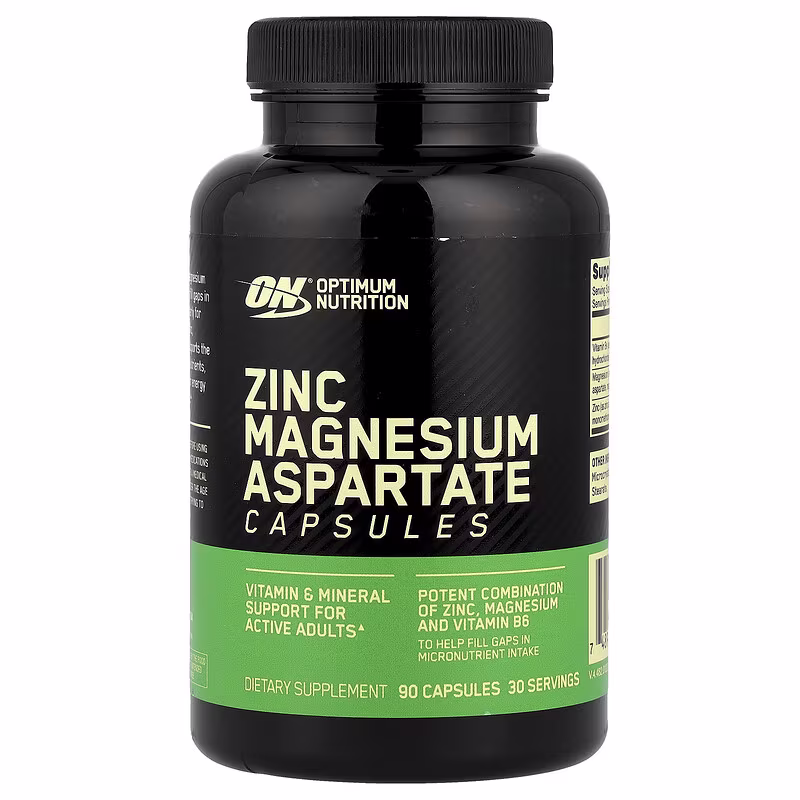 Optimum Nutrition ZMA Capsules 90's for Muscle Recovery, Strength, Sleep Quality & Performance