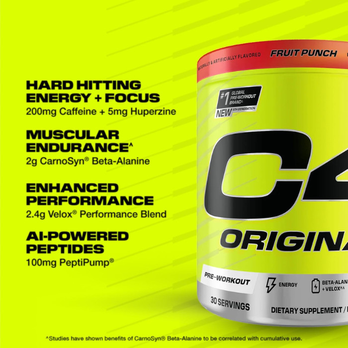 Cellucor C4 Original Id Series Pre-workout Fruit Punch 30 Servings (185g) For Energy, Focus & Performance