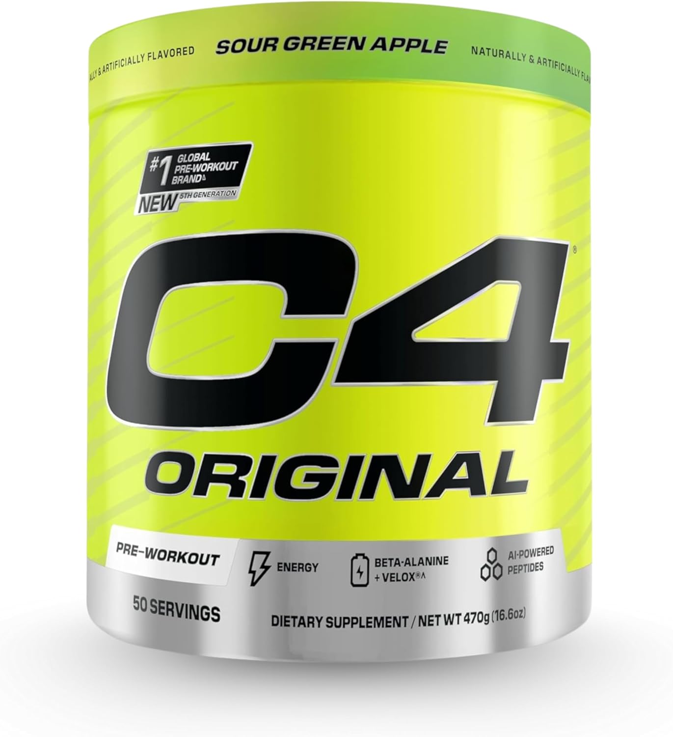 Cellucor C4 Original Pre-workout Green Apple 50 Servings For Energy, Focus & Performance