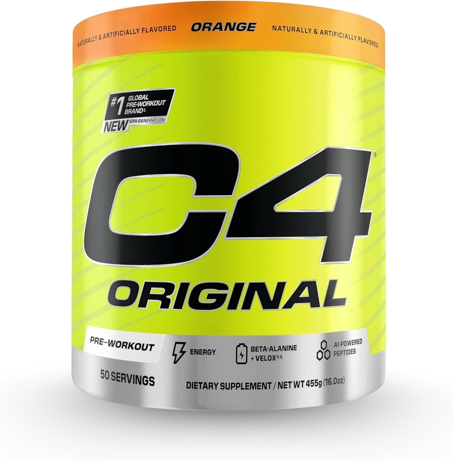 Cellucor C4 Original Pre-workout Orange 50 Servings – Supports Energy, Endurance & Workout Performance
