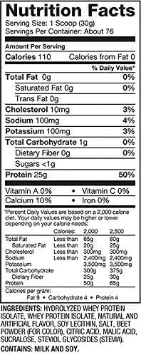 Dymatize Iso100 Hydrolyzed Whey Protein Isolate Strawberry 5lb (2.27kg) – 25g Protein For Fast Muscle Recovery & Lean Muscle Support