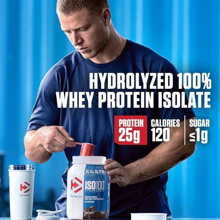 Dymatize Iso100 Hydrolyzed Whey Protein Isolate Gourmet Vanilla 5lb (2.27kg) – 25g Protein For Fast Muscle Recovery & Lean Muscle Support