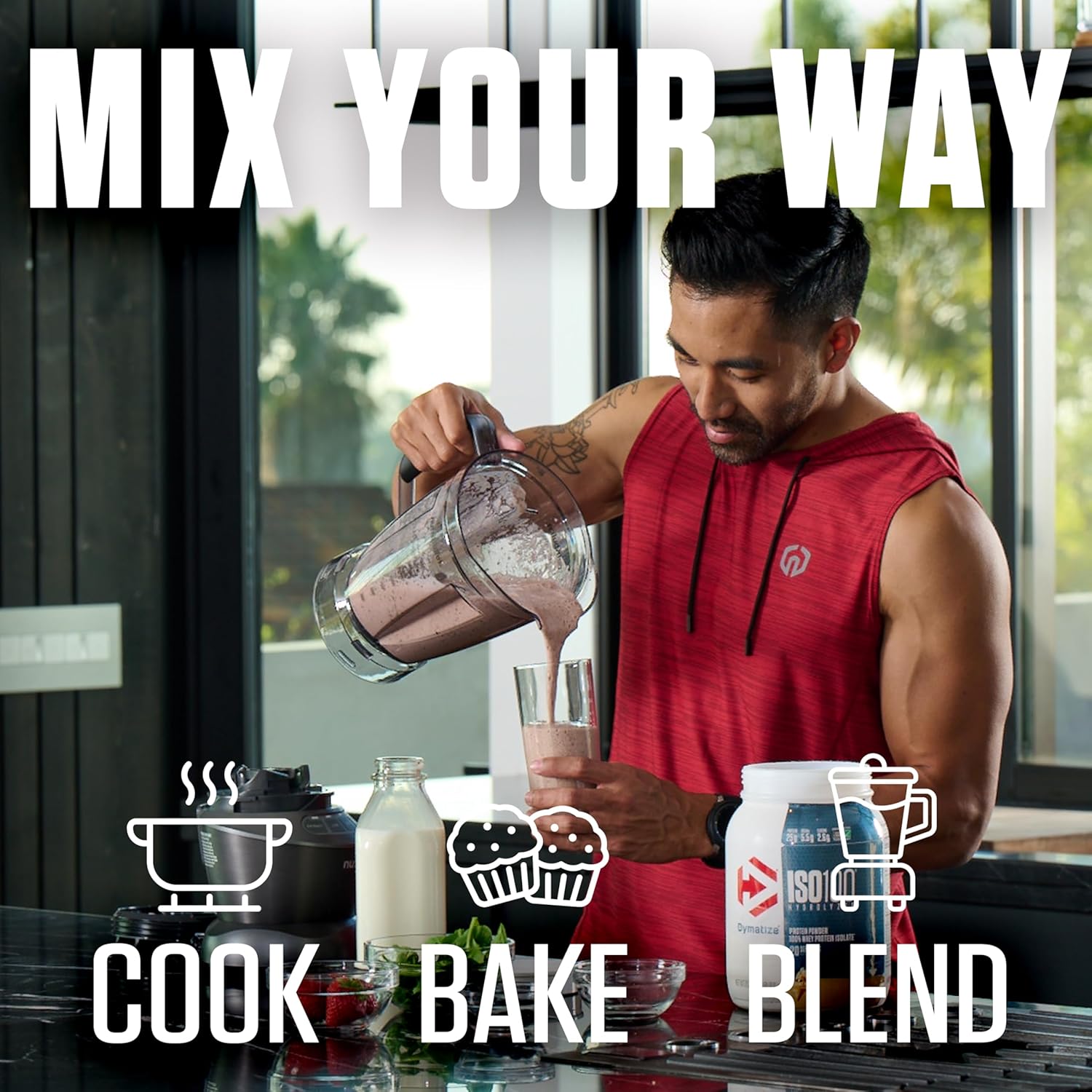 Dymatize Iso100 Hydrolyzed Whey Protein Dunkin’ Cappuccino 20 Servings 1.3 Lb (590 G) For Fast-absorbing Muscle Recovery