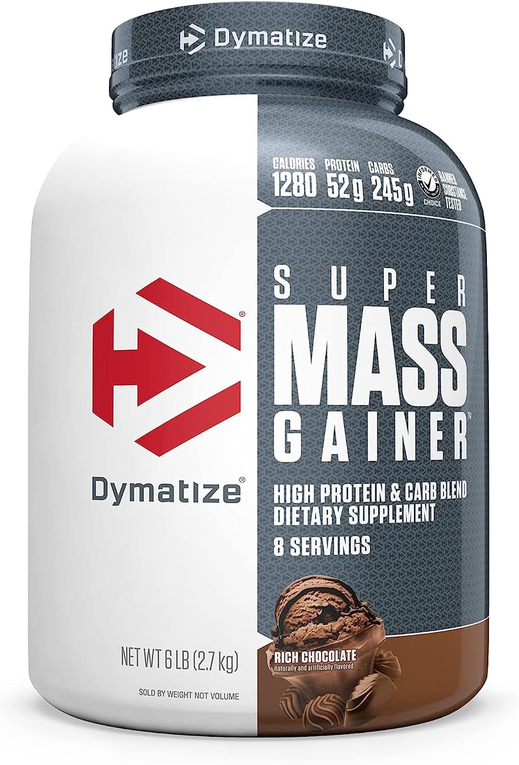 Dymatize Super Mass Gainer Rich Chocolate 6lb – High-calorie Protein & Carbohydrate Support For Muscle Mass Gain