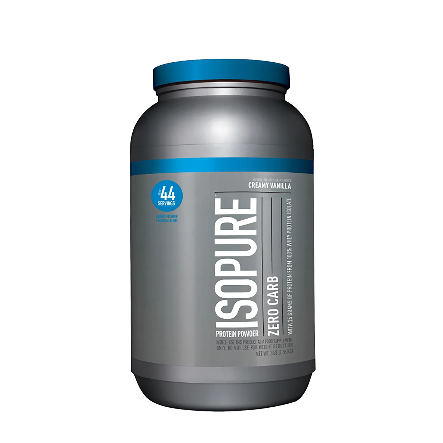 Natures Best Isopure Zero Carb Whey Protein Isolate Creamy Vanilla 3lb – 25g Protein For Muscle Support & Recovery