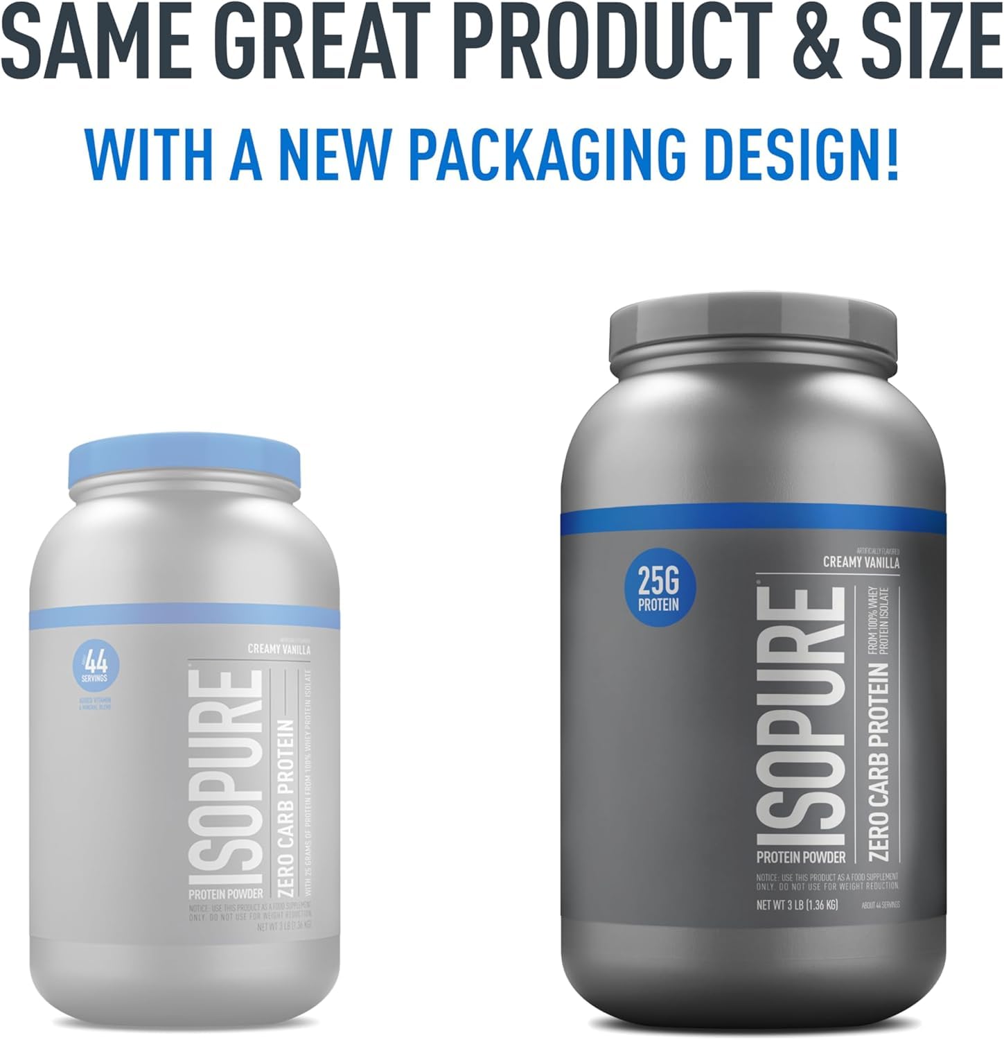 Isopure Zero Carb Whey Protein Powder Creamy Vanilla For Lean Muscle Support 3lb