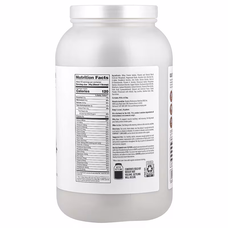 Nature's Best Isopure Low Carb Whey Protein Isolate Chocolate Peanut Butter 3lb – 25g Protein For Muscle Recovery & Lean Muscle Support