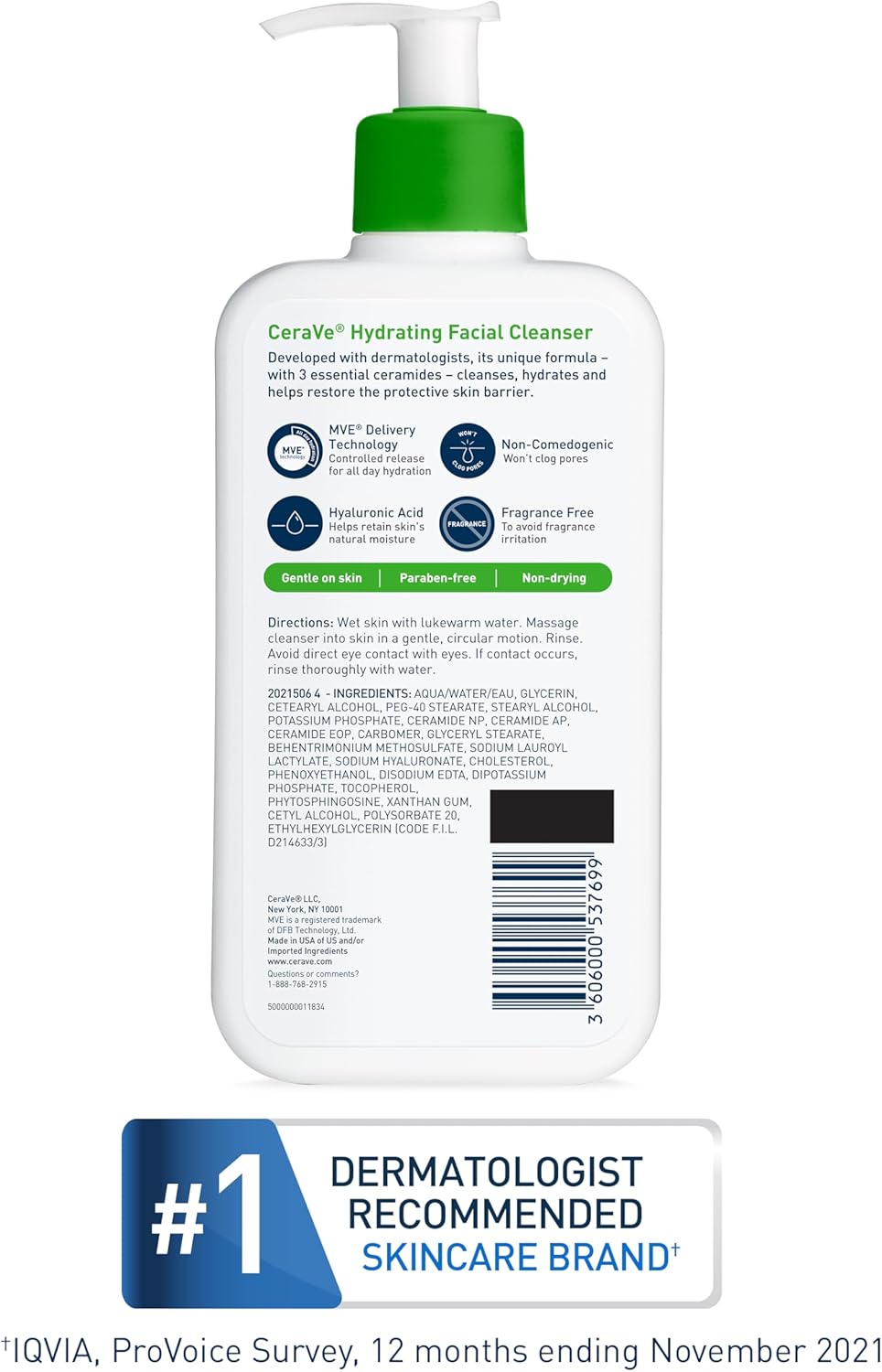 Cerave Hydrating Facial Cleanser 473ml (cv008)