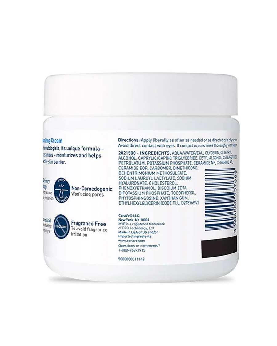 CeraVe Moisturizing Cream 453g (16Oz) – Long-Lasting Hydration & Skin Barrier Support