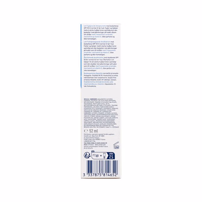 Cerave Am Facial Moisturising Lotion Spf 50 For Daily Hydration & Sun Protection 52ml