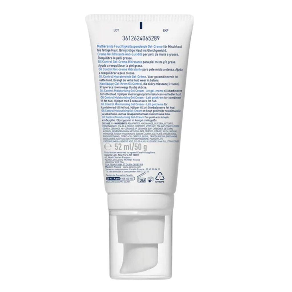 Cerave Oil Control Moisturising Gel-cream For Oily Skin Hydration 52ml