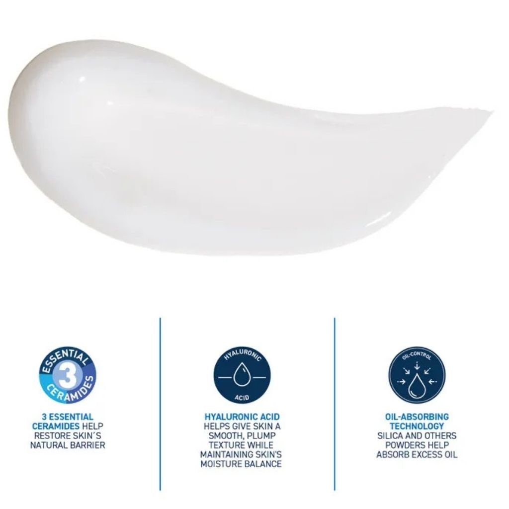 Cerave Oil Control Moisturising Gel-cream For Oily Skin Hydration 52ml