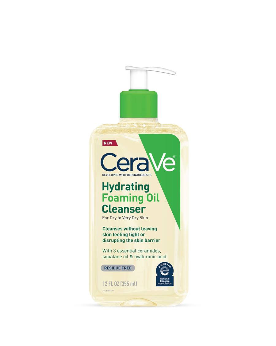Cerave Hydrating Foaming Oil Cleanser 236ml For Dry To Very Dry Skin Cleansing