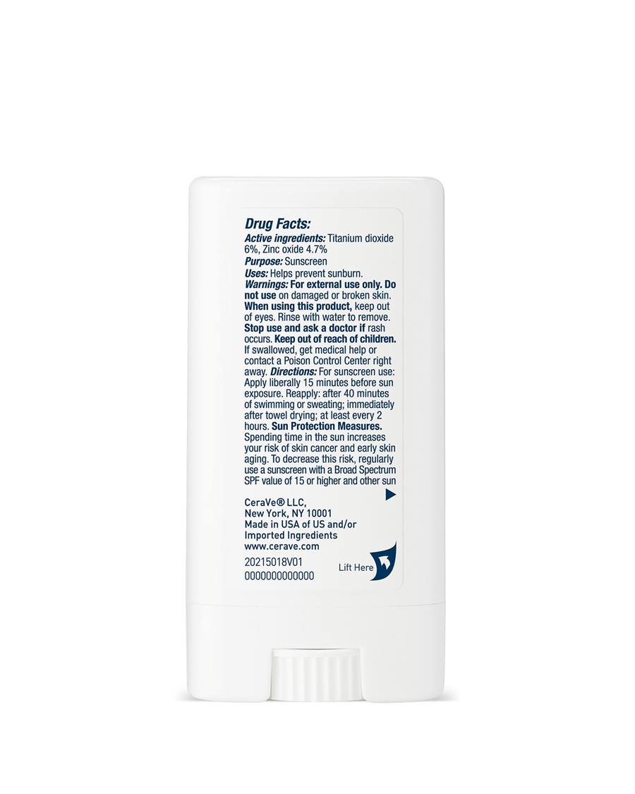 Cerave Sunscreen Stick Spf50 Invisible Zinc 13.32g For On-the-go Sun Protection