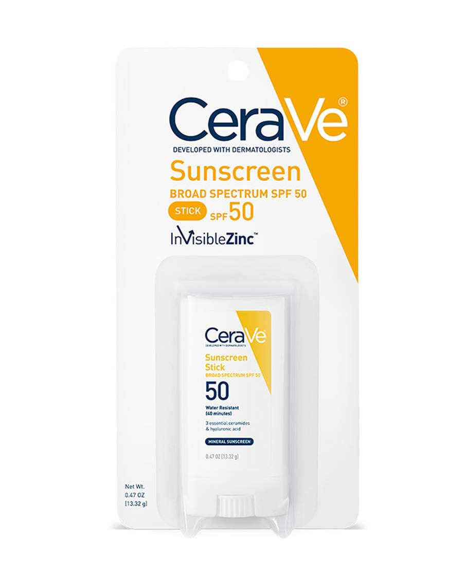 Cerave Sunscreen Stick Spf50 Invisible Zinc 13.32g For On-the-go Sun Protection