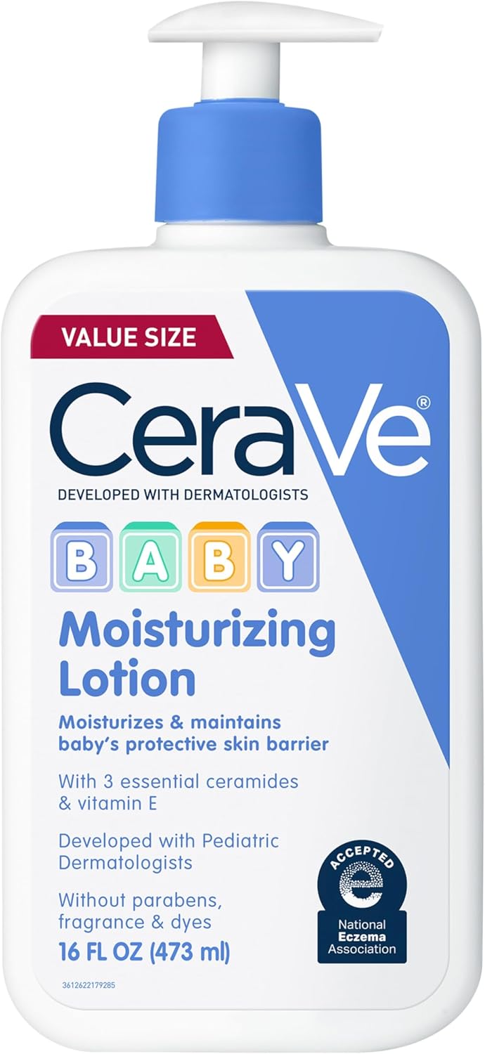 Cerave Baby Moisturizing Lotion 473ml – Lightweight Hydration With Ceramides, Niacinamide & Vitamin E