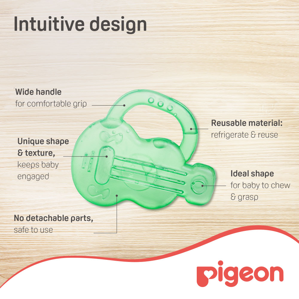 Pigeon Cooling Teether Guitar For Baby Gum Relief 13624