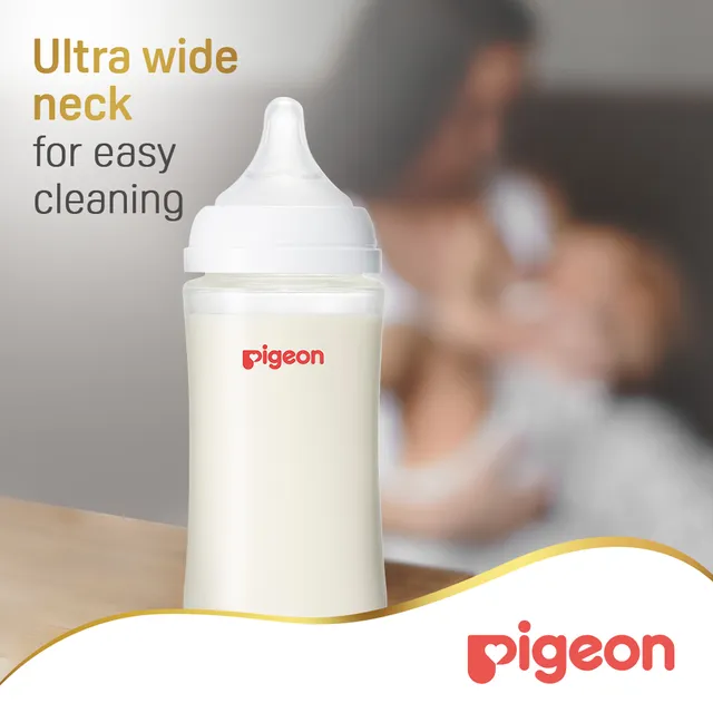 Pigeon Softouch Wide Neck Pp Nursing Bottle, 330ml