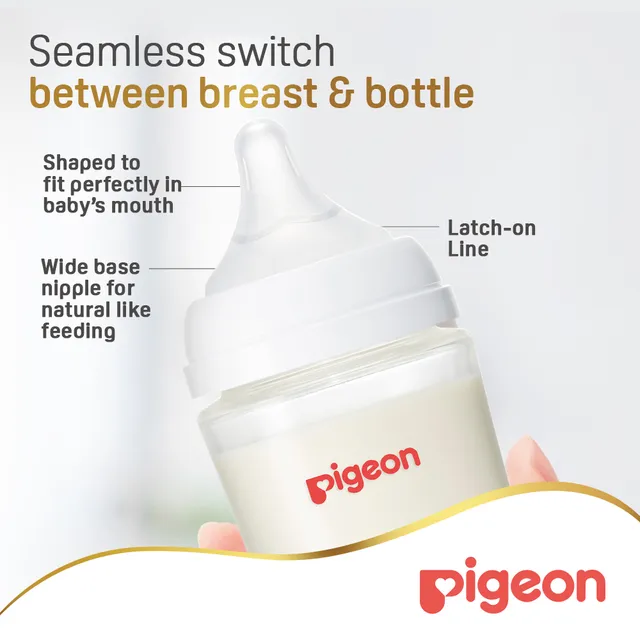 Pigeon Softouch Wide Neck Pp Nursing Bottle, 330ml
