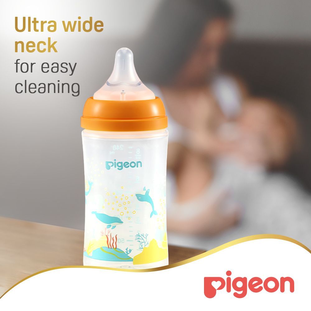 Pigeon Softouch Wide Neck Decorated Nursing Bottle, 330ml (81230)